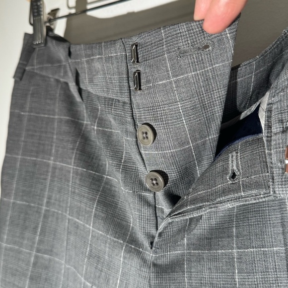 Zadig & Voltaire Posh Check Wool&Silk Cropped Pants Like New L - Picture 10 of 12